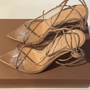 *** Gianvito Rossi Denise Ankle Heels 38.5 / 7 ***